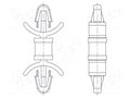 PCB distance; polyamide 66; L: 7.9mm; latch/latch; black; UL94V-2 DREMEC DR8G817V43127