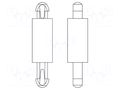 PCB distance; polyamide 66; L: 12mm; latch/latch; natural; UL94V-0 DREMEC DR8G806V40116