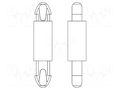 PCB distance; polyamide 66; L: 12mm; latch/latch; natural; UL94V-0 DREMEC DR8G806V40144