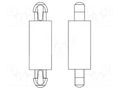 PCB distance; polyamide 66; L: 1.6mm; latch/latch; natural; 8G807 DREMEC DR8G807V41765