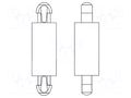 PCB distance; polyamide 66; L: 1.6mm; latch/latch; natural; 8G807 DREMEC DR8G807V41765