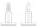 PCB distance; rubber; L: 6.4mm; self-adhesive,snap fastener DREMEC DR8GB07V43341