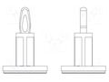 PCB distance; rubber; L: 16mm; self-adhesive,snap fastener DREMEC DR8GB07V43418