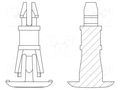 Assembly stud; polyamide 66; L: 14.3mm; latch/latch; natural DREMEC DR8G820V41216
