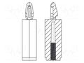 PCB distance; polyamide 66; L: 15mm; screwed fole,snap fastener DREMEC DR8G501V41284