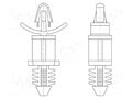 PCB distance; polyamide 66; L: 12.7mm; ribbing rod,snap fastener DREMEC DR8G812V41638