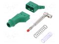 Connector: 4mm banana; plug; 32A; 600V; green; 2.5mm2 STÄUBLI XZGL-425-25