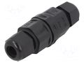 Connector: AC supply; coupler; 250V; 5A; IP67; screw terminal CONNFLY DS1110-28-2BBN