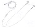 Headphones with microphone; white; Jack 3,5mm; earphones; 1.2m QOLTEC QOLTEC-50834