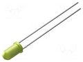 LED; yellow green; 3mm; 11÷30(typ)-85mcd; 40°; Front: convex LITEON LTL1NHGB4D