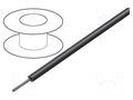 Wire; HookUp Wire; stranded; Cu; 24AWG; PVC; black; 600V; 30.5m ALPHA WIRE 1854-BK005