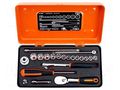 Wrench-set; 6-angles,socket spanner; Mounting: 1/4"; 21pcs. BAHCO SA.6721NM