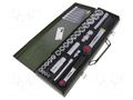 Wrench-set; 6-angles,socket spanner; Mounting: 1/2",1/4"; 27pcs. PROXXON PR23020