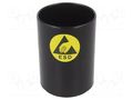 Pen holder; ESD; H: 115mm; Ø: 75mm; black STATICTEC PRT-STS1005