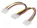 Cable: mains; Molex male,Molex female x2; 0.15m AKYGA AK-CA-15