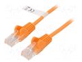 Patch cord; RJ45 plug,both sides; U/UTP; 5e; stranded; CCA; PVC Goobay U/UTP5-CCA-100OR