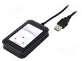RFID reader; 4.3÷5.5V; USB; antenna; Range: 100mm; 88x56x18.5mm ELATEC T4BT-FB3BEL6