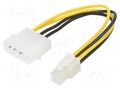 Cable: mains; ATX P4 female,Molex male; 0.16m GOOBAY HDD-PCI-E/4