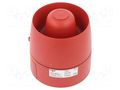 Signaller: sound; siren; 24VDC; 106dB; ES1; IP65; red; Ø93x100mm; ABS AUER SIGNAL C110620005