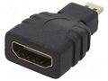 Adapter; HDMI socket,micro HDMI plug; HDMI 1.4; black AKYGA AK-AD-10