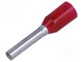 Tip: bootlace ferrule; insulated; 1mm2; 8mm; tinned; crimped; red WAGO 216-203