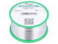 Tin; lead free; Sn99,3Cu0,7; 0.7mm; 250g; reel; 227°C; 3%; Flux: SW32 CYNEL SN99C-0.7/0.25