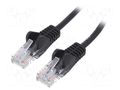 Patch cord; RJ45 plug,both sides; U/UTP; 5e; stranded; CCA; 50m GOOBAY U/UTP5-CCA-500BK