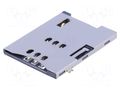 Connector: for cards; SIM; push-push; SMT; gold-plated; PIN: 6 HSM C0662-06CGBR00R