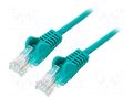 Patch cord; RJ45 plug,both sides; U/UTP; 5e; stranded; CCA; PVC Goobay U/UTP5-CCA-020GR