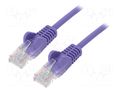 Patch cord; RJ45 plug,both sides; U/UTP; 5e; stranded; CCA; PVC Goobay U/UTP5-CCA-020VI