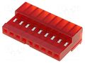 Connector: wire-board; plug; female; PIN: 9; MTA-100; 250VAC; IDC TE Connectivity 3-640440-9