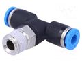 Push-in fitting; straight,T-tap splitter; -0.95÷6bar; PBT; QS FESTO QST-1/8-4