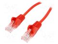 Patch cord; RJ45 plug,both sides; U/UTP; 5e; stranded; CCA; PVC Goobay U/UTP5-CCA-030RD