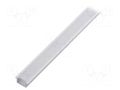 Profiles for LED modules; white; white; L: 1m; aluminium; recessed FIX&FASTEN FIX-GLG2-W-1M-SET