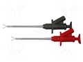 Clip-on probe; pincers type; 5A; black,red; 4mm; Ø: 4mm PEAKTECH PKT-P7010