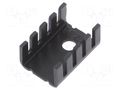Heatsink: extruded; U; TO220; black; L: 19.1mm; W: 13mm; H: 9.5mm; 274 Wakefield Thermal 274-1AB