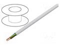 Wire; H03VV-F,OMY; 3x1.5mm2; round; stranded; Cu; PVC; white; 300V MANEX H03VV-F/3X1.50WH