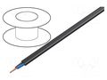 Wire; H03VVH2-F,OMY; 2x0.5mm2; flat; stranded; Cu; PVC; black; 300V TECHNOKABEL OMYP2/0.50-C