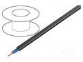 Wire; H03VVH2-F,OMY; 2x0.75mm2; flat; stranded; Cu; PVC; black; 300V TECHNOKABEL OMYP2/0.75-C