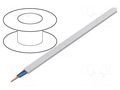Wire; H03VVH2-F,OMY; 2x0.5mm2; flat; stranded; Cu; PVC; white; 300V TECHNOKABEL OMYP2/0.50-B