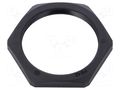Nut; PG42; polyamide; Thk: 8mm; Spanner: 65mm; black; Thread: PG HUMMEL HUMMEL-1262420111