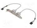 Adapter; brackets on slot; USB A socket x2,5pin pin header x2 BQ CABLE AK674