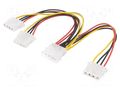 Cable: mains; Molex male,Molex female x3; 0.15m AKYGA AK-CA-40