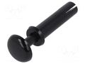 Rivet; Ømount.hole: 4mm; black; polyamide 66; UL94V-2 FIX&FASTEN SR4-15.5