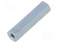 Screwed spacer sleeve; 20mm; Int.thread: M2,5; hexagonal; steel DREMEC TFF-M2.5X20/DR122