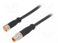 Cable: for sensors/automation; M8; PIN: 3; 0.6m; plug; 60VDC; 50VAC LUTRONIC 0810080003300-0.6M
