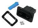 RECT PWR HOUSING KIT, RCPT, 2POS, PC/PBT SBSX75A-PMREC-KIT-BLU