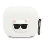 Karl Lagerfeld Silicone Choupette Case for AirPods 3 - White, Karl Lagerfeld 3666339009373 3666339009373