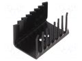 Heatsink: moulded; U; TO220; black; L: 22mm; W: 28mm; H: 38mm; 9.9K/W ALUTRONIC FI356/SE