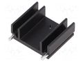 Heatsink: extruded; U; TO220; black; L: 25mm; W: 29mm; H: 12mm; 14K/W ALUTRONIC PR29/25/SE/LS